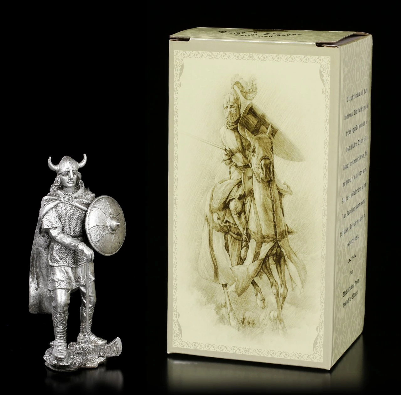 Zinn Wikinger Figur mit Rundschild Zinn Wikinger Figur Mit Rundschild -Veronese Zinn Ritter Figur Mit Langaxt Und Rundschild